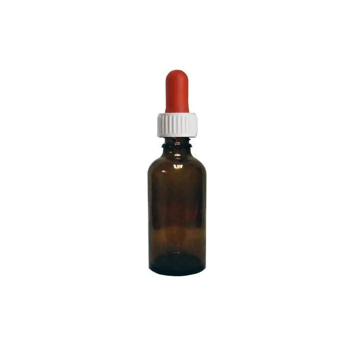 5x Amber glas pipetflesje 30 ml - 123superfoods