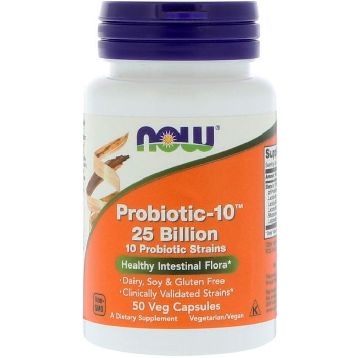 NOW Probiotics 10 25 Billion (Billion) 50 vega capsules