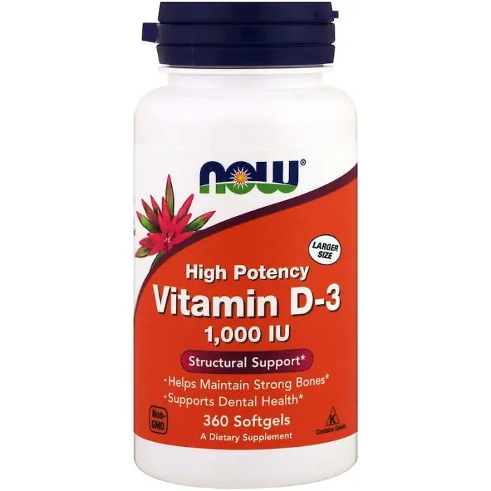 NOW Vitamine D3 1000IE 360 softgels Mijn winkel