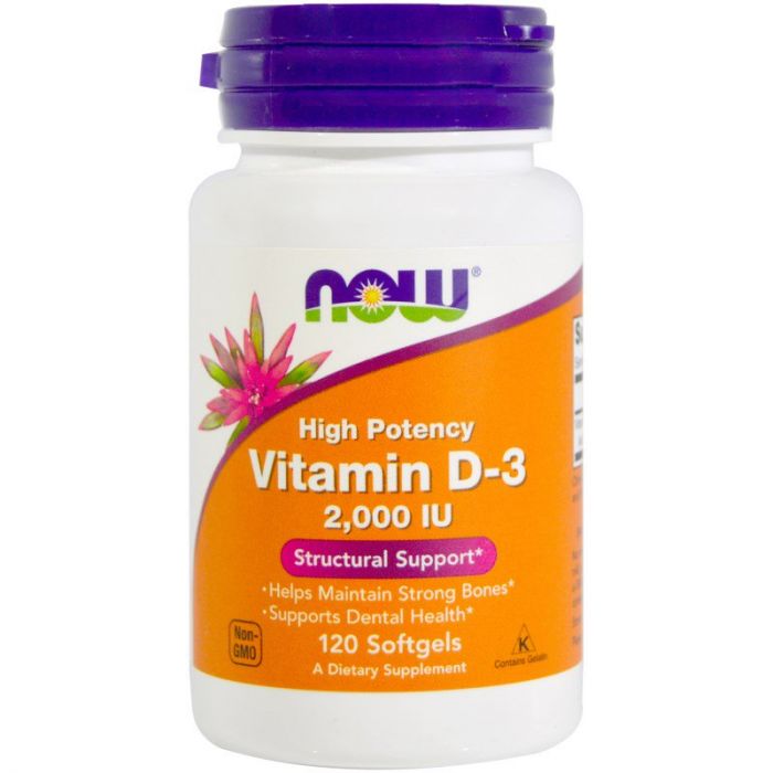 Offer 3x NOW Vitamin D3 2000IU 120 softgels