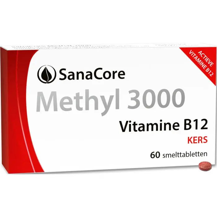 Sanacore B12 Methylcobalamine 3.000mcg zuigtabletten (zonder foliumzuur) - 123superfoods