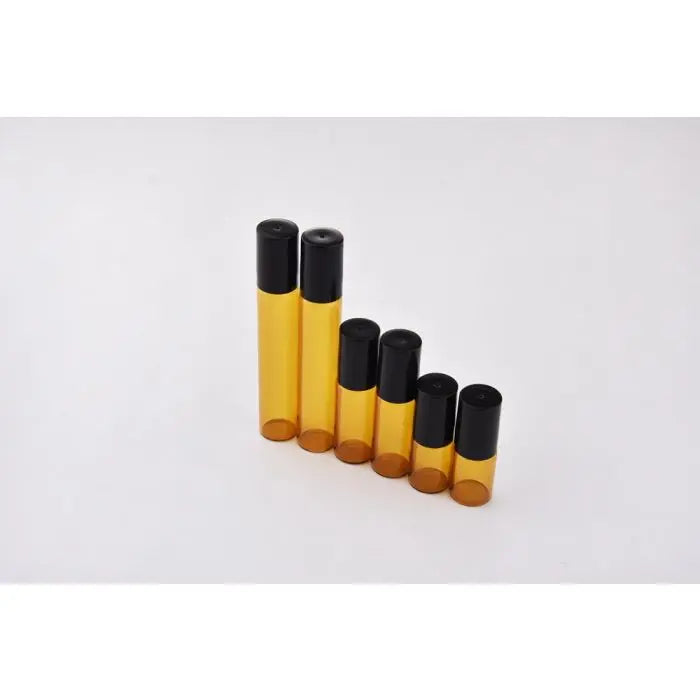 20x Amber Glazen Rollerflesjes 10ml - 123superfoods