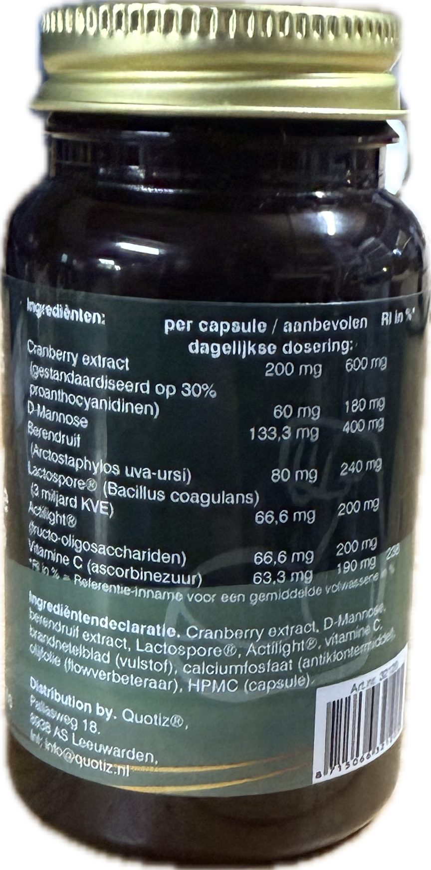 Cranberry, D-Mannose Probiotica