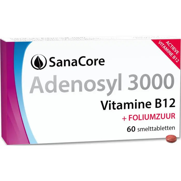 Sanacore B12 Adenosylcobalamine 3.000mcg zuigtabletten - 123superfoods