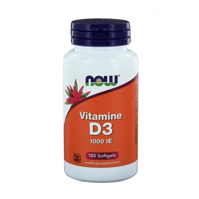 NOW Vitamine D3 1000IE 180 softgels - 123superfoods